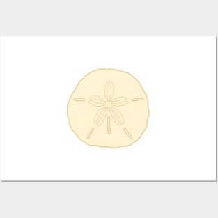 Sand Dollar Beach Illustration Posters and Art